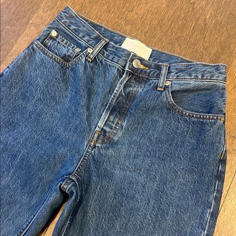 Everlane 100% Organic Cotton Denim, 90’s Cheeky, Size 27, Deep Atlantic Wash - Picture 7 of 9